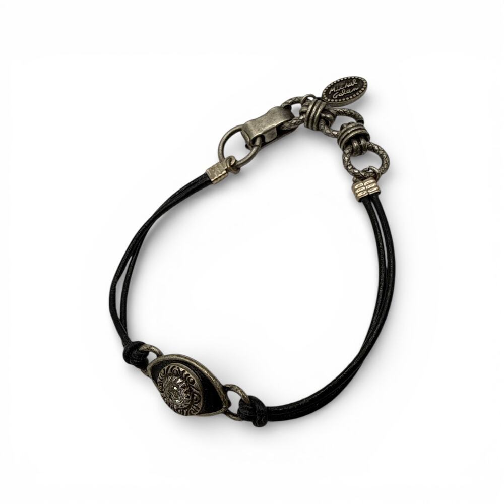 Michal Golan Artisan Evil Eye Cord Bracelet – Swarovski Crystal & Silver - Picture 2 of 7